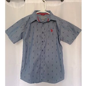 U.S. Polo Assn. Youth short-sleeved Button Down Dress Shirt